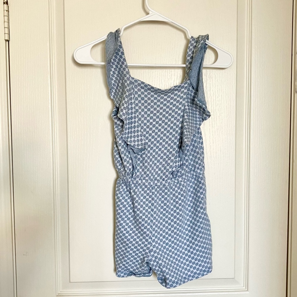 Harper Canyon Blue and White Kids Casual Dress jumper